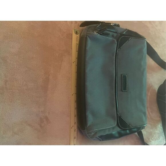 Cole Haan Men’s Canvas Leather Messenger Shoulder Bag Laptop Briefcase - Picture 14 of 14